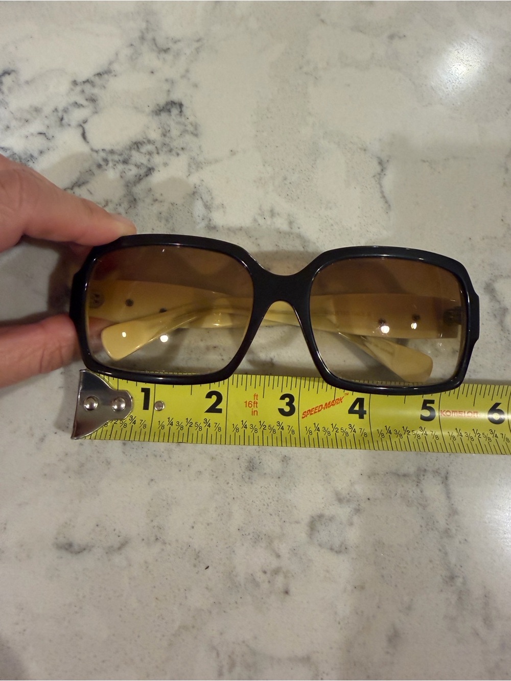 KIESELSTEIN-CORE Women’s Black Sunglasses with Gradient Brown Lenses made in Jap - Picture 6 of 7